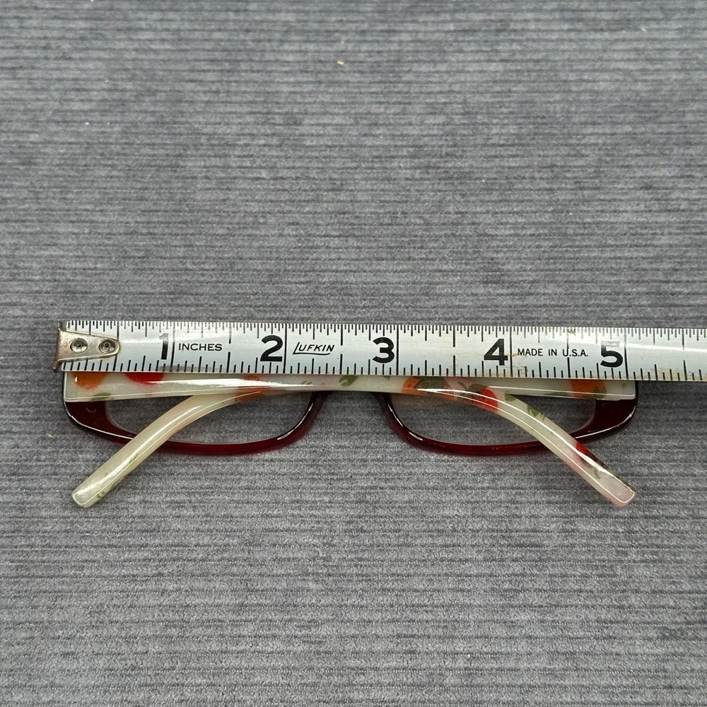 Foster Grant Summers WIN Red Strawberry Print Reading Y2K Glasses +1.25 PL1014